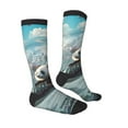 thumbnail image 3 of Fotbe Panda In Futuristic City print Women's Men's Novelty Crew Socks Cotton Socks Knee High Socks for Walking,Running,Nurses,Pregnancy, 3 of 8