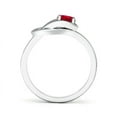thumbnail image 2 of ANGARA Natural Solitaire Ruby Infinity Knot Ring in 14K White Gold for Women (Size-5mm) | July Birthstone, Birthday, Anniversary, Jewelry Gift for Women | Natural Ruby Ring, 2 of 9