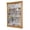 Oak, variant on XL Mirror Backed and 11 Glass Shelves Shot Glasses Display Case Cabinet