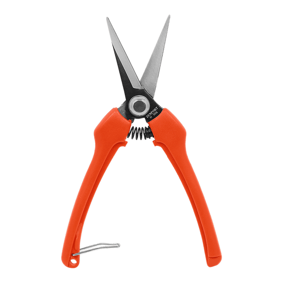 Zenport H306C Euro Style Harvest Shear, Curved Blade, 2.5 Inch Carbon Steel Blades, Orange