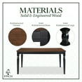thumbnail image 4 of Finch Provence Rectangle Dining Table, Wood Black, 4 of 8