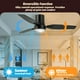 thumbnail image 4 of Vagizm Ventilador de Techo Empotrado de 42 Pulgadas con Luz - Ventilador de Techo Moderno de 3 Aspas para Sala de Estar y Recámara - Motor CC Silencioso - Regulable - Función Reversible - Negro, 4 of 7