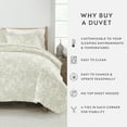 thumbnail image 6 of Noble Linens Weathered Floral Green Mist 3-Piece Duvet Cover Set, Queen, 6 of 10