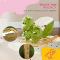thumbnail image 2 of Kids Bike Qaba Baby Rocking Horse, Toddler Plush Dinosaur Animal Rocker with Seat Belt, 32 Songs, Hand Puppet, Kids Riding Horse Rocking Chair for 18-36 Months, Green,Boys Bike, 2 of 10