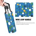 thumbnail image 4 of Yayeee 33oz Double Wall Stainless Steel Water Bottle with Flip Straw, Blue Abstract, 4 of 7