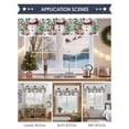 thumbnail image 6 of Christmas Snowman Valances for Windows, 54 x 18in, Winter Christmas Tree Cardinal Grey Rod Pocket Kitchen Valance Curtain Light Filtering Window Treatments for Living Room Bedroom, 1 Panel, 6 of 7