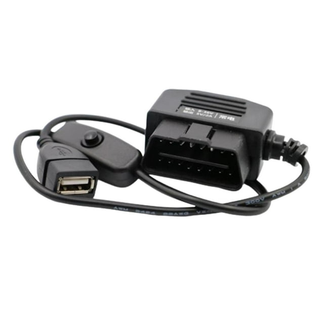 koolsoo ACC Hardwire Kit ,OBD power Cable 20cm Wire 5V 2A Mini Two Mode 24 Hours Parking