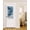 Blue, variant on Blue Marble Blackout Curtains, French Door Curtains for Door Window, Summer Ocean Wave Blue Ombre Privacy Drapery for Patio/Sidelight Doors, 1 Panel with Tieback, 25 x 40 Inches