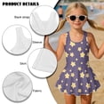 thumbnail image 4 of DISNIMO Star Printed Girls One Piece Swimsuits Hawaiian Summer Swim Dress Skirted Sleeveless Bathing Suit Quick Dry Swimwear 3-4Y, 4 of 8