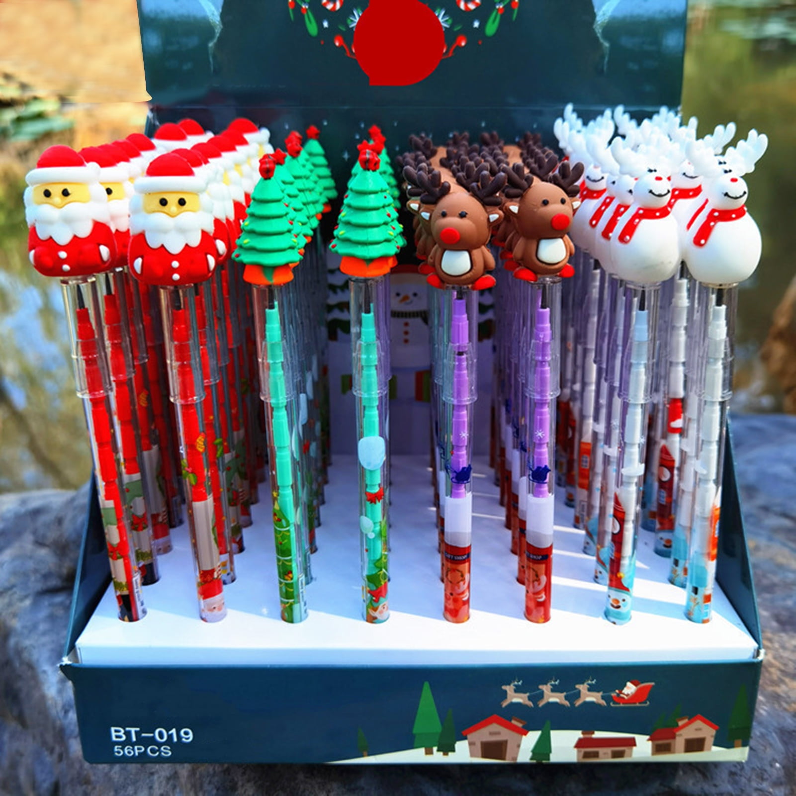 Travelwant 10Packs Christmas Pencils for Kids Bulk Wood Pencils Xmas