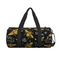 thumbnail image 2 of Bingfone Hohey Bee Golden Embroidery Print Gym Duffle Backpack for Men Women,Travel Weekender Carry-On Bags with Detachable Back Pack Straps for Traveling Overnight Climb Sports, 2 of 8
