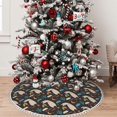thumbnail image 5 of Rocae Cute Alpaca for Christmas Tree Skirt with Pom Pom Trim for Holiday Party for Holiday Home Decor Indoor Outdoor-30", 5 of 7