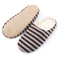 thumbnail image 1 of Pantoufles Chaudes en Tissu à Rayures pour Hommes et Femmes, 1 of 10