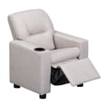 thumbnail image 5 of Olive & Opie Oakley Kids/Toddler Recliner Chair - Push Back Lounge Sofa for Boys & Girls Age 3+, Greige, 5 of 8