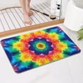 thumbnail image 4 of Colorful Rainbow Tie Dye Spiral Pattern Bathroom Rugs Mat,Non Slip Microfiber Bathroom Rug,Rubber Backing,Soft Bathroom Mats for Bathroom Floor,Tub and Shower,17x27in(43x68cm), 4 of 5