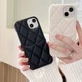 thumbnail image 2 of Estuche de cuero a prueba de golpes con patrón de rombos de lujo para iPhone 14 11 12 13 Pro Max, lindo tarjetero de moda zhangyuxiang LED, 2 of 2
