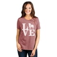 thumbnail image 2 of Love Rottweiler Women's Fashion Relaxed T-Shirt Tee Heather Rouge Medium, 2 of 3