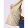 thumbnail image 5 of DARING DIVA Women's Plus Long Sleeve Notched Lapel Business Blazer Beige 1X, 5 of 5
