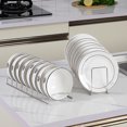 thumbnail image 4 of NETSENG 1pc Kitchen Sink Dish Drainer Stainless Steel Cutlery Plate Cup Storage Holder Rack, 4 of 4