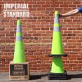 thumbnail image 2 of Imperial Standard 36" Safety Cones with 2 Reflective Collars - Traffic Cones (Green, 16 Pack), 2 of 6
