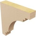 thumbnail image 5 of 2"W x 10"D x 10"H Thin Pescadero Rough Cedar Woodgrain TimberThane Corbel, Primed Tan, 5 of 6