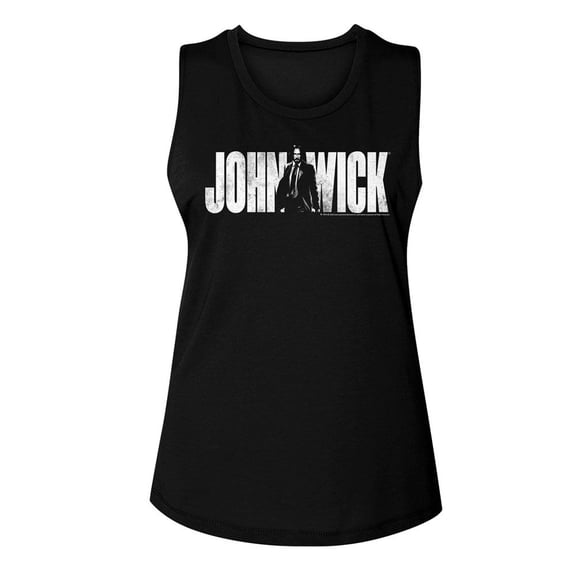 John Wick With Name Black Women's Muscle Tank Top T-Shirt