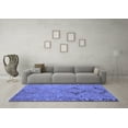 thumbnail image 3 of Ahgly Company Machine Washable Indoor Rectangle Persian Blue Traditional Area Rugs, 2' x 4', 3 of 4