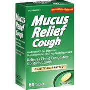 LNK International: Mucus Relief Cough Tablets Expectorant/Cough Suppressant, 60 Ct