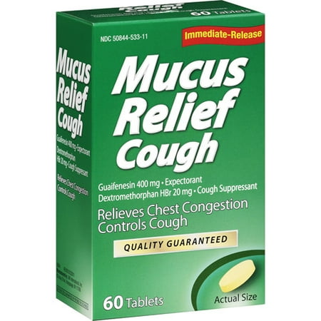 LNK International: Mucus Relief Cough Tablets Expectorant/Cough Suppressant, 60 Ct