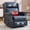 Blue, variant on Ywen Manual Recliner Chair, Faux Leather Push Back Recliners with Vibration Massage Lumbar Heat, Living Room Single Sofa Reclining, Rivet Design Chair, Gray