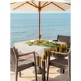 thumbnail image 3 of Outdoor Tablecloth with Umbrella Hole for Patio/Picnic/Party/Camping, Sunflowers Waterproof Table Cloth Square Cover Washable, Summer Botanical Budding Yellow Flowers (54"x 54"), 3 of 8