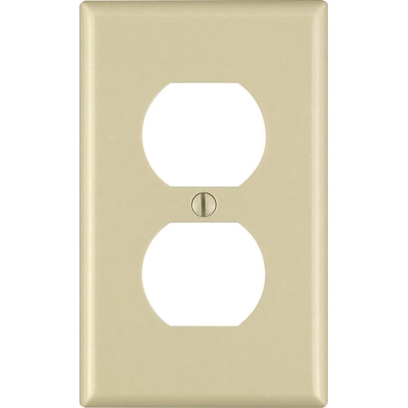 Placa de pared Leviton Ivory, 1 banda, plástico dúplex