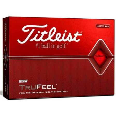Titleist TruFeel Golf Balls, Matte Red, 1 lb, 12 Pieces