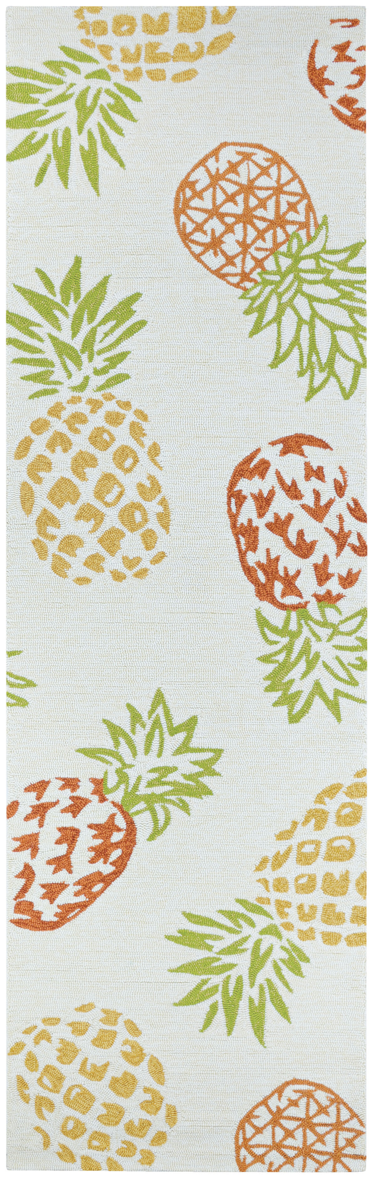 Couristan Covington Pineapples Sand Indoor/Outdoor Runner Rug Walmart
