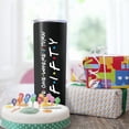 thumbnail image 2 of 50th Birthday Gifts For Women 50th Birthday Gift For Mom 20oz Skinny Wine Tumbler Happy 50 Year Old Bday Presents For 1974 Born Woman Bestie Friend Sister Black Turn Fifty Wine Cup, 2 of 6