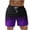 Mens Shorts Purple, variant on S-5X Plus Size Beach Shorts for Men Big & Tall Straight Wide Leg Drawstring Elastic Waist Gradient Printed Hawaiian Board Short with Pockets