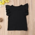 thumbnail image 2 of EYIIYE Baby Girl Ruffle Sleeve T-Shirt Top Basic Tee Summer Outfit, 2 of 4