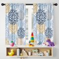 thumbnail image 5 of Blackout Kids Curtains,Blue Floral and Petal Pattern Childrens Insulated Curtains Set Of 2,Bedroom Essentials,Toddler Room Decor 42x54in(106x137cm), 5 of 5