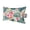 Rose, Green, White, variant on Coastal Floral Outdoor Pillows for Chaise Lounge Chair Waterproof Lumbar Pillows with Insert&Adjustable Elastic Strap Beach Headrest Pillow Summer Palm Leaf Tropical Botanical Pillow for Pool 11"x16"