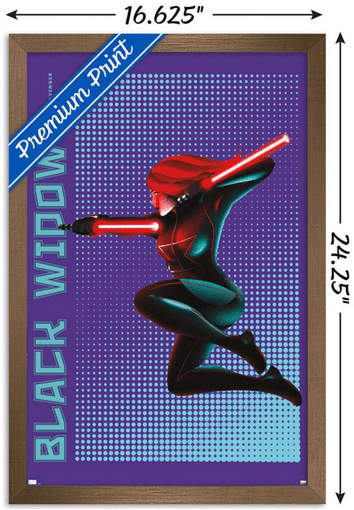 Marvel Shape of a Hero - Black Widow Wall Poster, 14.725" x 22.375", Framed