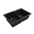 thumbnail image 3 of BOCCHI 1602-505-2019SS Dual Mount Granite Composite 33" 2 Bowl Kitchen Sink Kit, 3 of 6