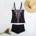 thumbnail image 3 of Vintage Floral Printed Bathing Suits for Women 2025 Plus Size Sexy 2PC Swimsuit Flowy Tankini Swimwear for Summer, 3 of 4