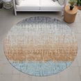 thumbnail image 6 of Addison Rugs Chantille Indoor/Outdoor Transitional Stripes Graphite Machine Washable Round Rug, 8' x 8', 6 of 7