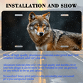 thumbnail image 3 of 1 Pcs 2D Flat License Plate Covers & Frames, Coyote Against For Decorative Front, Waterproof For Decoration Aluminum License Plate Covers & Frames Cover For Men Women, 12" X 6", 3 of 7