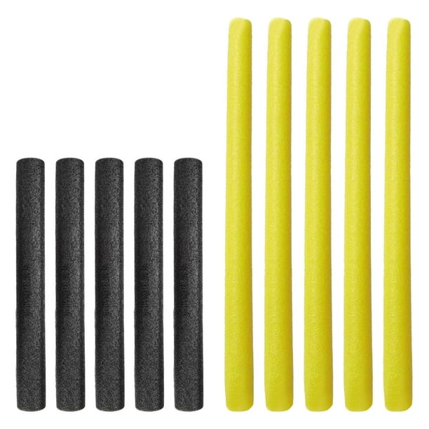 10 fundas de espuma para postes de trampolín, tubos protectores y accesorios para trampolín. Negro 40cm Amarillo 90cm