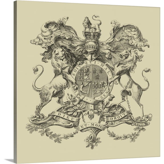 Great BIG Canvas | "Heraldry II" Canvas Wall Art - 24x24