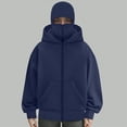 thumbnail image 5 of Towmus Balaclava Hoodie Zippe, Double Hooded Zip Jacket, Built-In Eye Mask, Full Zip Hooded Sweatshirt, Unisex, 5 of 5