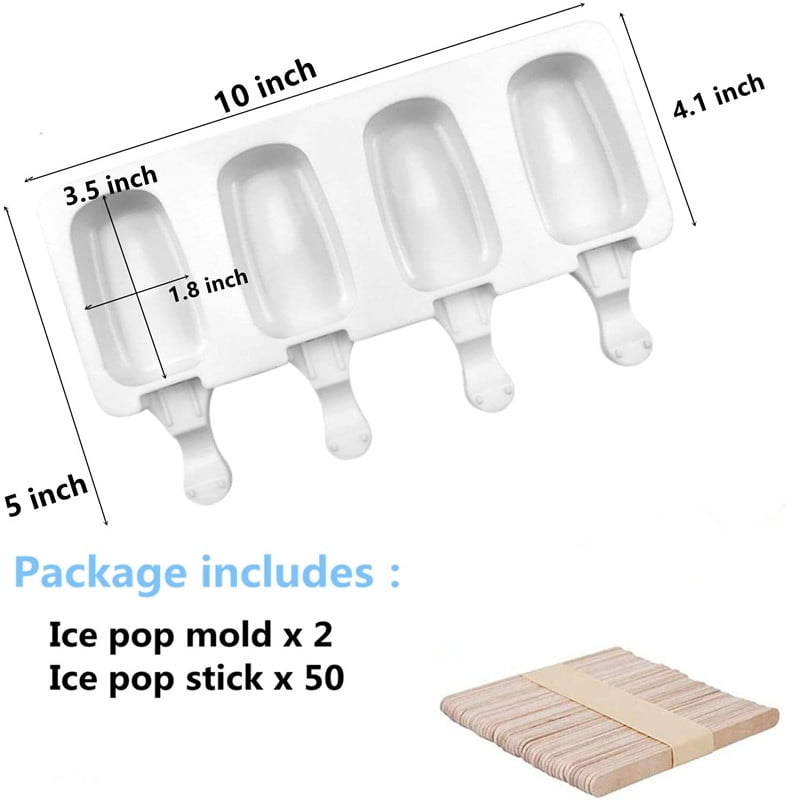 Silicone Popsicle Molds Genteen 2 sets of molds with 12 sticks, 100% p –  GENTEEN HOME