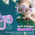 thumbnail image 3 of Vvinca Swim Goggles with Nose Cover, Kids Snorkel Diving Mask Fabric Strap Wide View Anti-Fog/UV Pool Swimming Goggles for Kids 3-14, 3 of 8