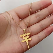 Mfigree Necklace for Women, Tokio Hotel Necklace Stainless Steel Tokio Hotel Pendant Logo Bill Kaulitz Sign Symbol Men and Women Gift